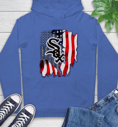 Chicago White Sox MLB Baseball American Flag Hoodie 9