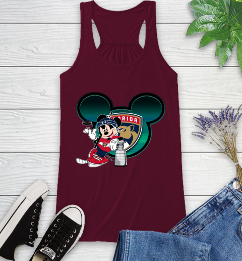NHL Florida Panthers Stanley Cup Mickey Mouse Disney Hockey T Shirt Racerback Tank 3