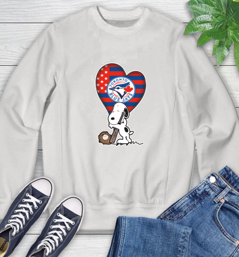 Toronto Blue Jays MLB Baseball The Peanuts Movie Adorable Snoopy Sweatshirt