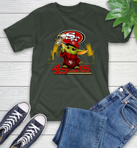Super Bowl Baby Yoda Loves The San Francisco 49ers Star Wars NFL Shirts 6