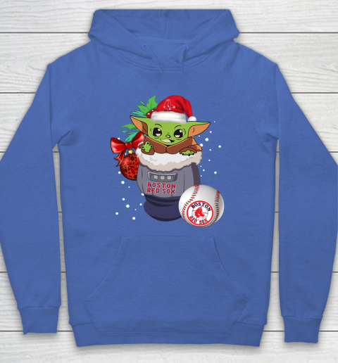 Boston Red Sox Christmas Baby Yoda Star Wars Funny Happy MLB Hoodie 9