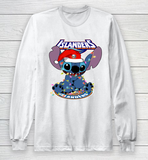 New York Islanders NHL Hockey noel stitch Christmas Long Sleeve T-Shirt