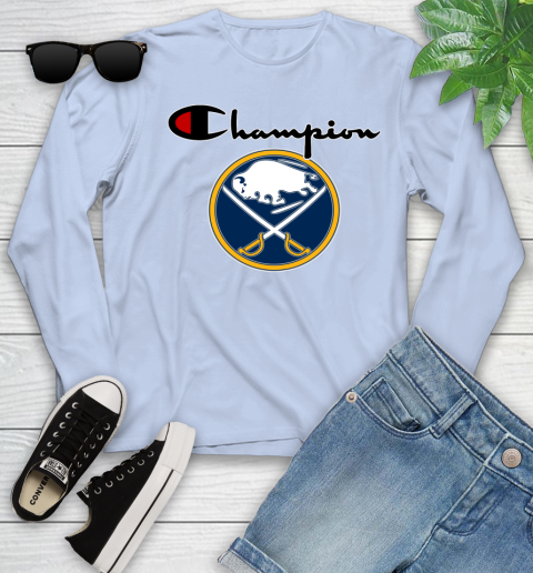 NHL Hockey Buffalo Sabres Champion Shirt Youth Long Sleeve 6
