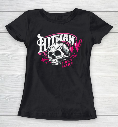 Skull Hit man Bret Hart WWE for fans and lovers vintage Women's T-Shirt