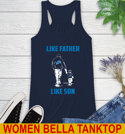 Detroit Lions NFL Football Like Father Like Son Sports Racerback Tank 9