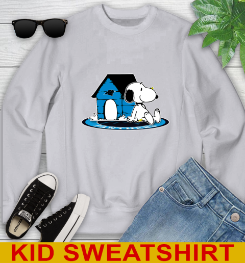 NFL Football Carolina Panthers Snoopy The Peanuts Movie Shirt Youth Sweatshirt 4