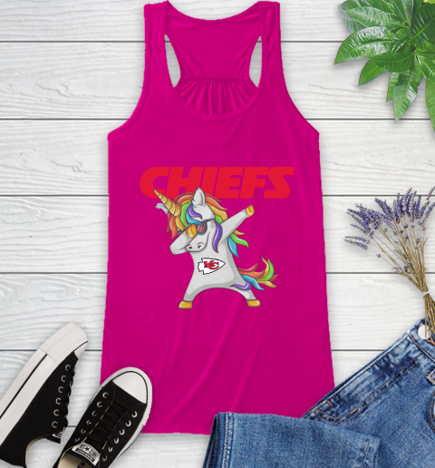 Kansas City Chiefs NFL Football Funny Unicorn Dabbing Sports Racerback Tank 8