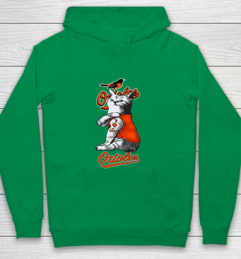 MLB Baseball My Cat Loves Baltimore Orioles Youth Hoodie 4