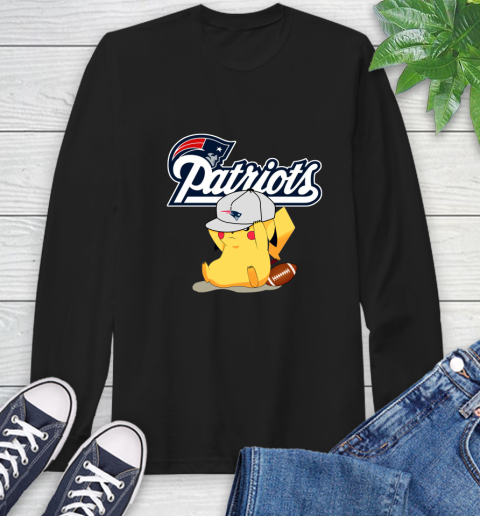 NFL Pikachu Football Sports New England Patriots Long Sleeve T-Shirt 2