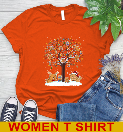 Chow Chow dog pet lover light christmas tree shirt 87