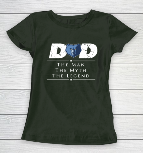Memphis Grizzlies NBA Basketball Dad The Man The Myth The Legend Women's T-Shirt 4