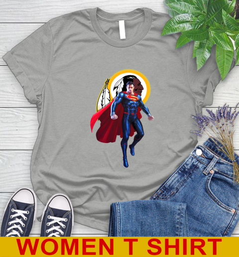 NFL Superman DC Sports Football Washington Redskins Women's T-Shirt 11