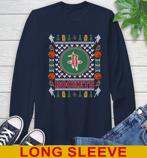 Houston Rockets Merry Christmas NBA Basketball Loyal Fan Long Sleeve T-Shirt 3