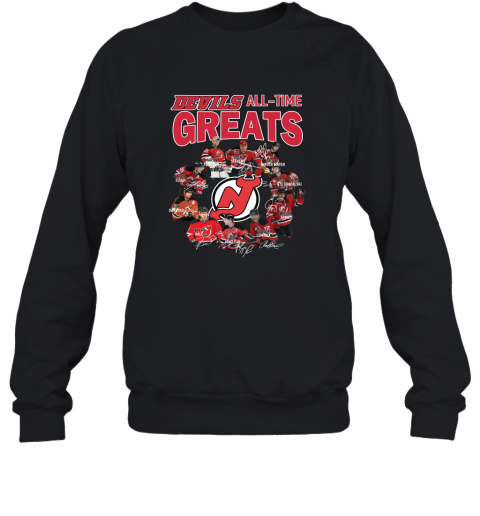 New jersey devils time greats signatures shirt 01 Sweatshirt