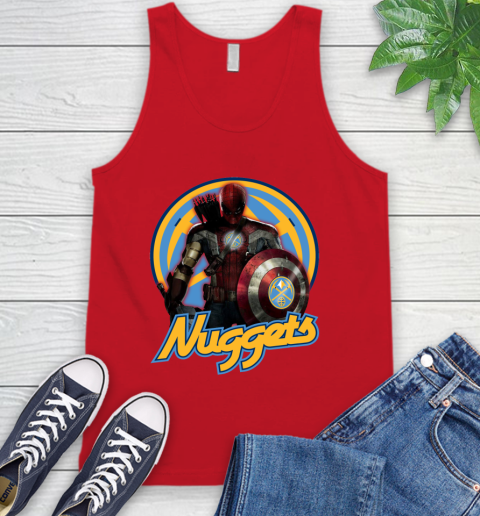 Denver Nuggets NBA Basketball Captain America Thor Spider Man Hawkeye Avengers Tank Top 6