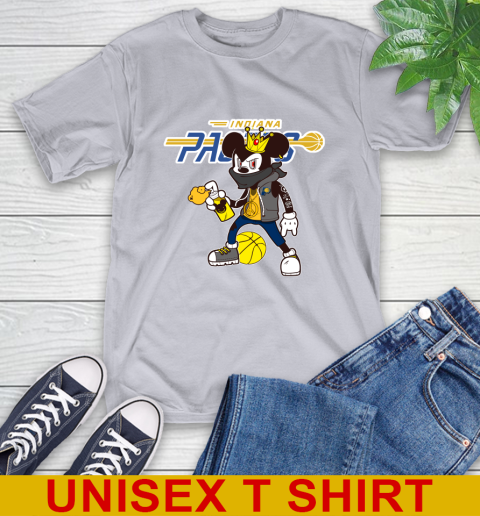 Indiana Pacers NBA Basketball Mickey Peace Sign Sports T-Shirt 6
