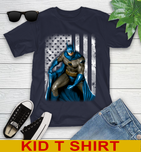 Carolina Panthers NFL Football Batman DC American Flag Shirt Youth T-Shirt 2