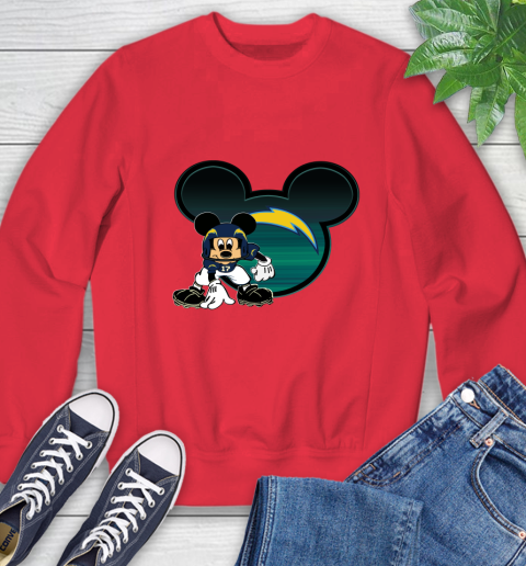 NFL Los Angeles Chargers Mickey Mouse Disney Football T Shirt Sweatshirt 10