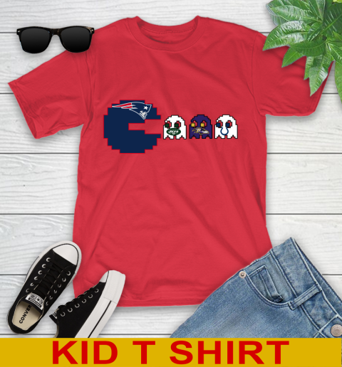 New England Patriots NFL Football Pac Man Champion Youth T-Shirt 10