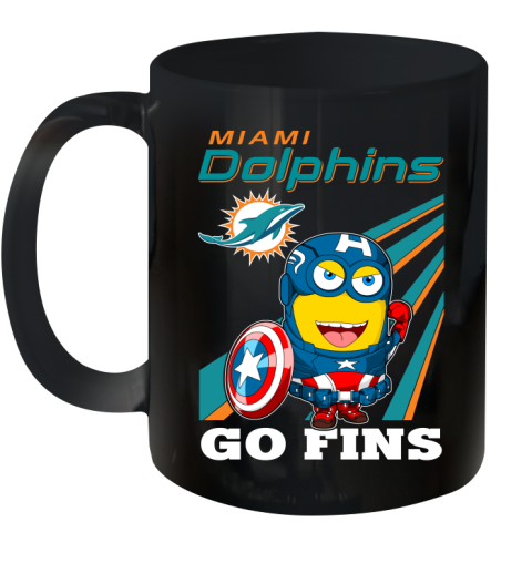 NFL Football Miami Dolphins Captain America Marvel Avengers Minion Shirt Ceramic Mug 11oz