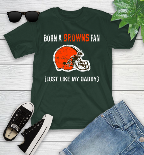 NFL Cleveland Browns Football Loyal Fan Just Like My Daddy Shirt Youth T-Shirt 4