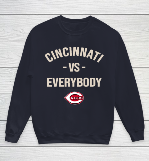 Cincinnati Reds Vs Everybody Youth Sweatshirt 2