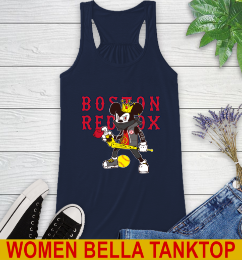 Boston Red Sox MLB Baseball Mickey Peace Sign Sports Racerback Tank 11