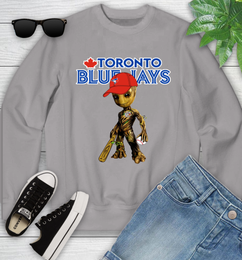 MLB Toronto Blue Jays Groot Guardians Of The Galaxy Baseball Youth Sweatshirt 4