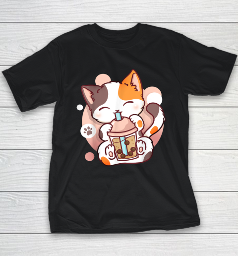 Cat Boba Tea Bubble Tea Anime Kawaii Neko Youth T-Shirt
