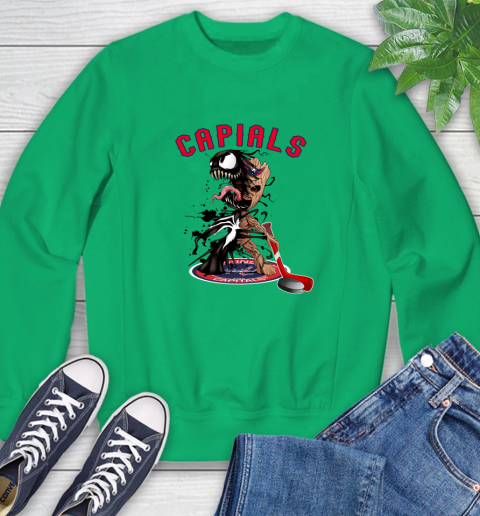 NHL Washington Capitals Hockey Venom Groot Guardians Of The Galaxy Sweatshirt 6