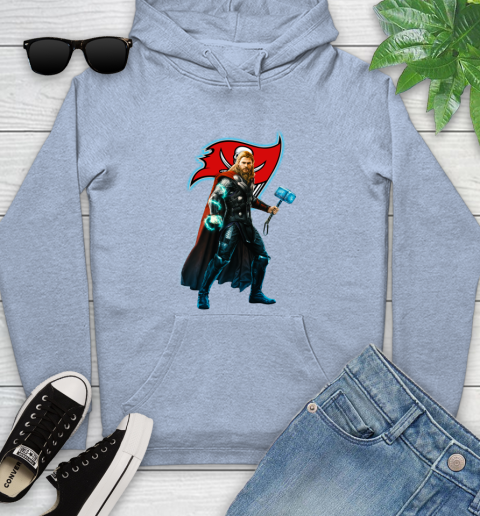 NFL Thor Avengers Endgame Football Tampa Bay Buccaneers Youth Hoodie 10