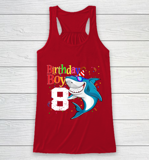 Kids 8th Birthday Boy Shark Shirts 8 Jaw Some Four Tees Boys 8 Years Old Racerback Tank 4