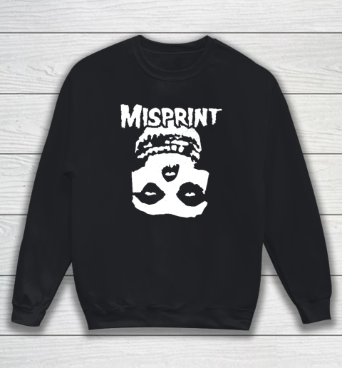 Misprint Skull Funny Misfit Sweatshirt