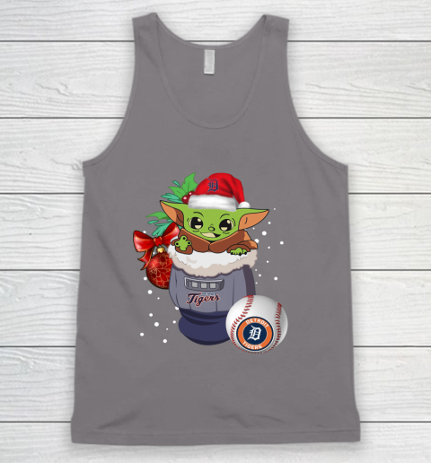 Detroit Tigers Christmas Baby Yoda Star Wars Funny Happy MLB Tank Top 7
