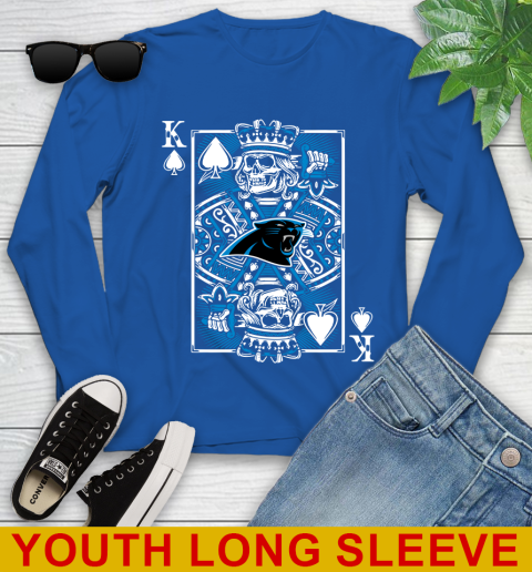 Carolina Panthers NFL Football The King Of Spades Death Cards Shirt Youth Long Sleeve 10