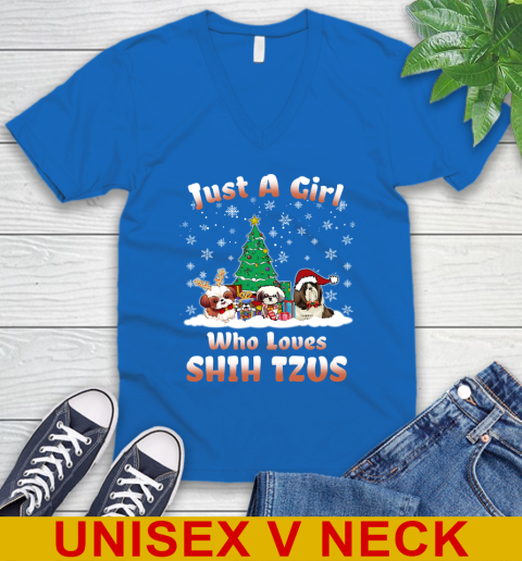 Christmas Just a girl who love shih tzus dog pet lover 192