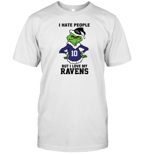 I Hate People But I Love My Ravens Baltimore Ravens NFL Teams T-Shirt