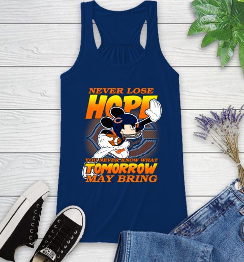 Chicago Bears NFL Football Mickey Disney Never Lose Hope Racerback Tank 8