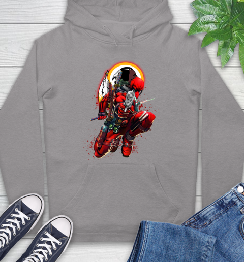 NFL Deadpool Marvel Comics Sports Football Washington Redskins Hoodie 6