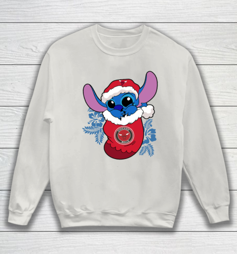 Chicago Bulls Christmas Stitch In The Sock Funny Disney NBA Sweatshirt 10