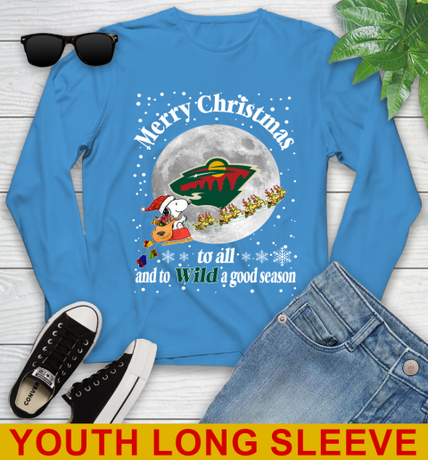 Minnesota Wild Merry Christmas To All And To Wild A Good Season NHL Hockey Sports Youth Long Sleeve 8