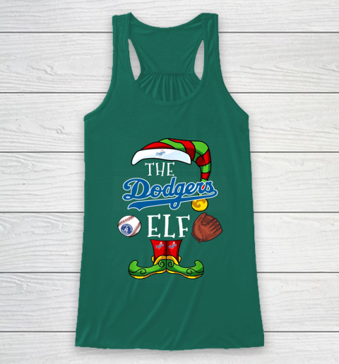 Los Angeles Dodgers Christmas ELF Funny MLB Racerback Tank 5