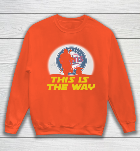 Minnesota Twins MLB Baseball Star Wars Yoda And Mandalorian This Is The Way Sweatshirt 3