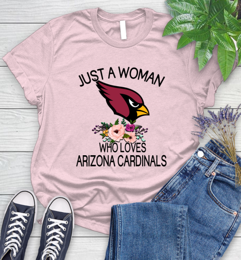 NFL Just A Woman Who Loves Arizona Cardinals Football Sports Women's T-Shirt 8