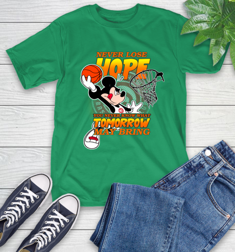 Atlanta Hawks NBA Basketball Mickey Disney Never Lose Hope T-Shirt 7