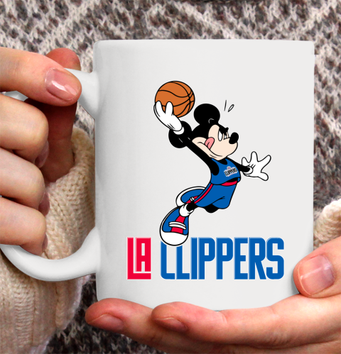 NBA Basketball LA Clippers Cheerful Mickey Mouse Shirt Ceramic Mug 15oz 2
