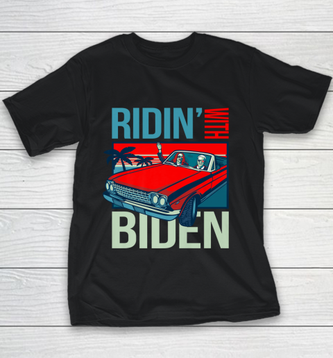 Riding With Biden Kamala Harris Joe Biden Vintage Retro Car Youth T-Shirt