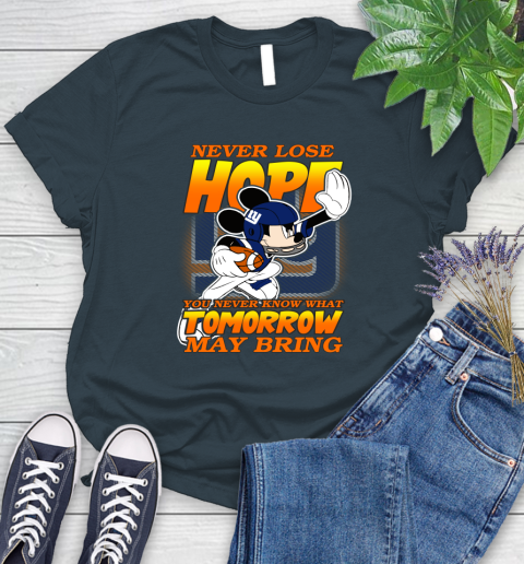 New York Giants NFL Football Mickey Disney Never Lose Hope Women's T-Shirt 11