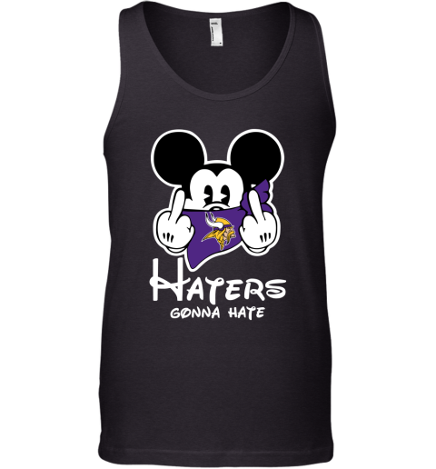 NFL Minnesota Vikings Haters Gonna Hate Mickey Mouse Disney Football T Shirt Vn18uPupnOB unisex tank 17 95 151514 front black