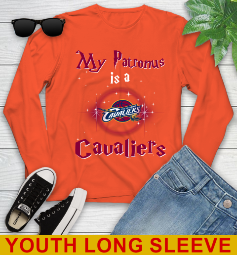 NBA Basketball Harry Potter My Patronus Is A Cleveland Cavaliers Youth Long Sleeve 3